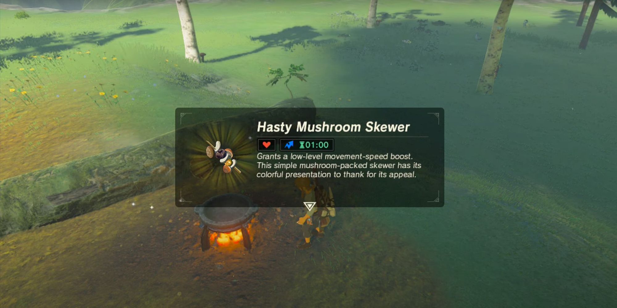 The Legend of Zelda Tears of the Kingdom Hasty Mushroom Skewer