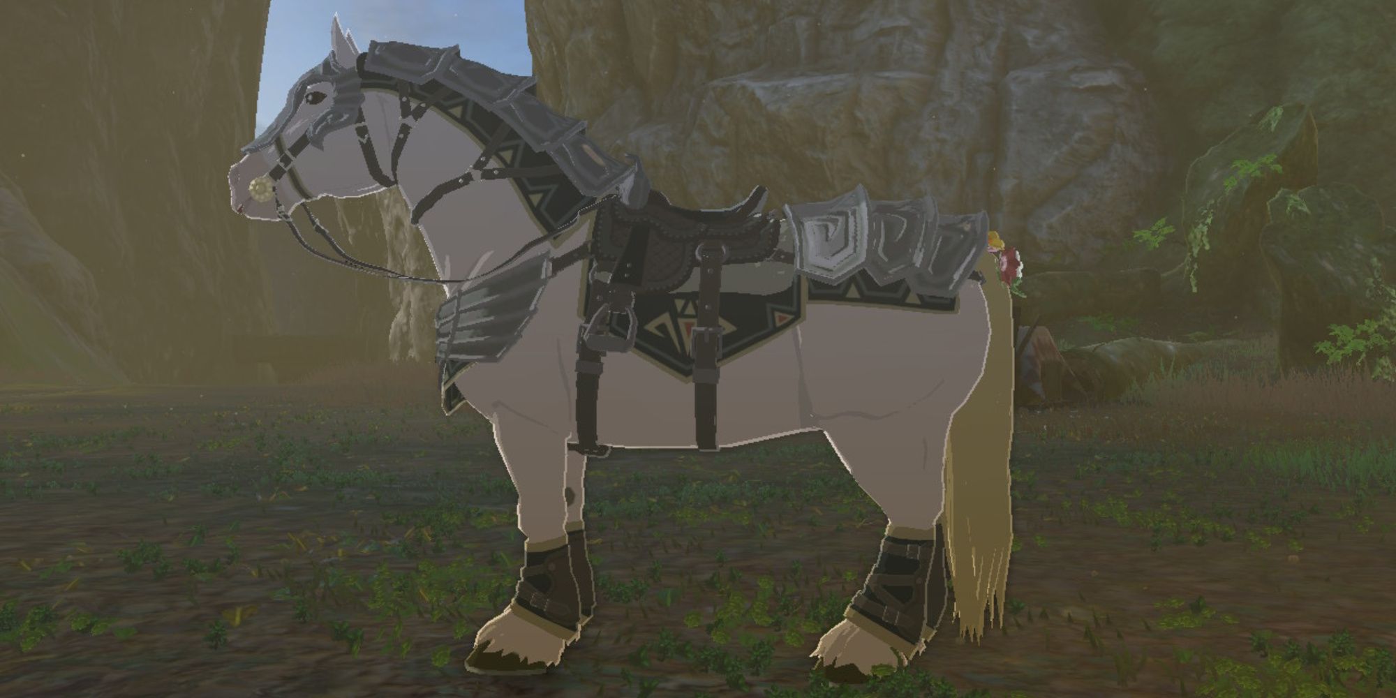 The legend of Zelda tears of the kingdom knights bridle and saddle on a horse