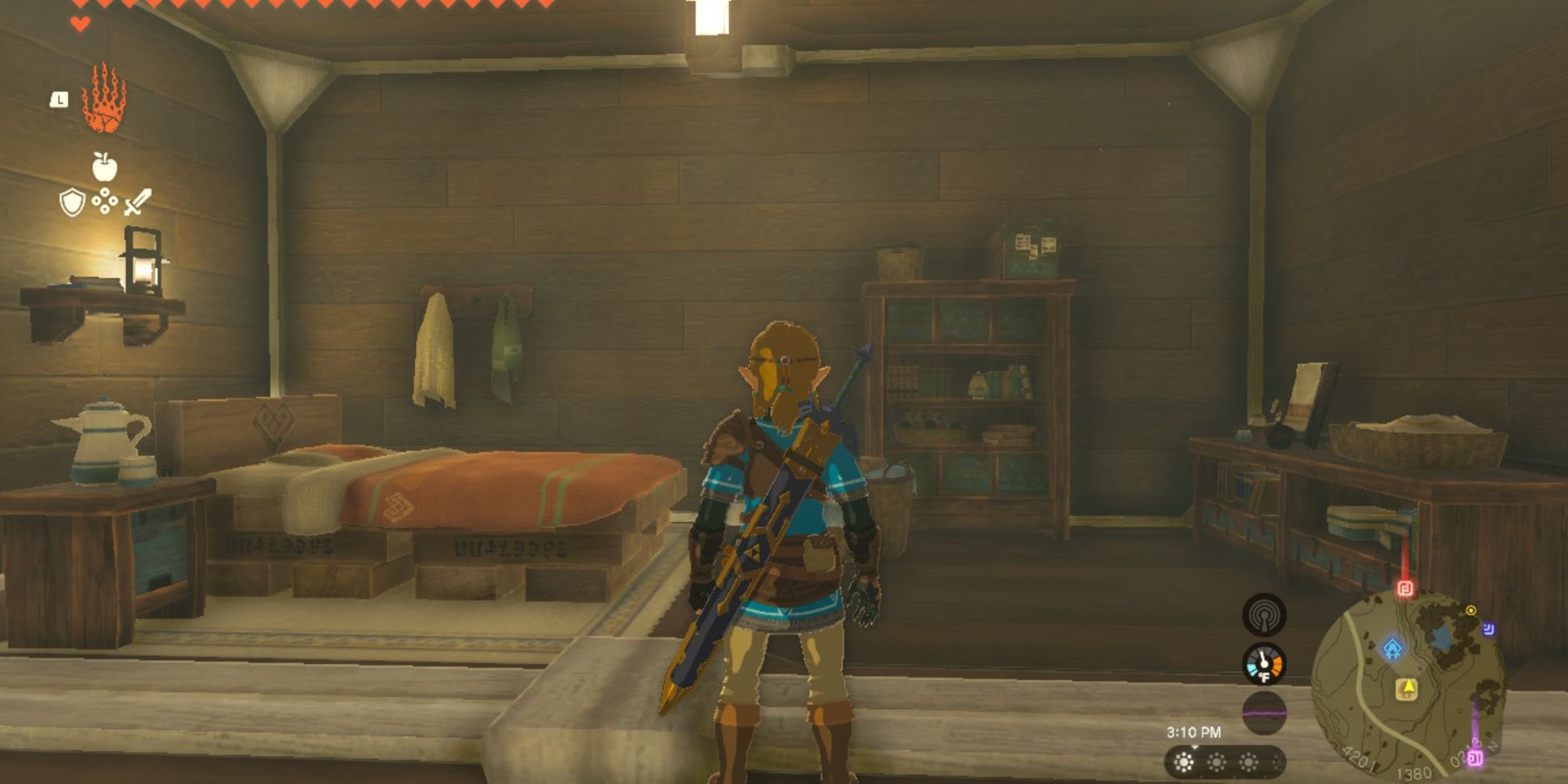 the legend of zelda tears of the kingdom Link's bedroom in his house