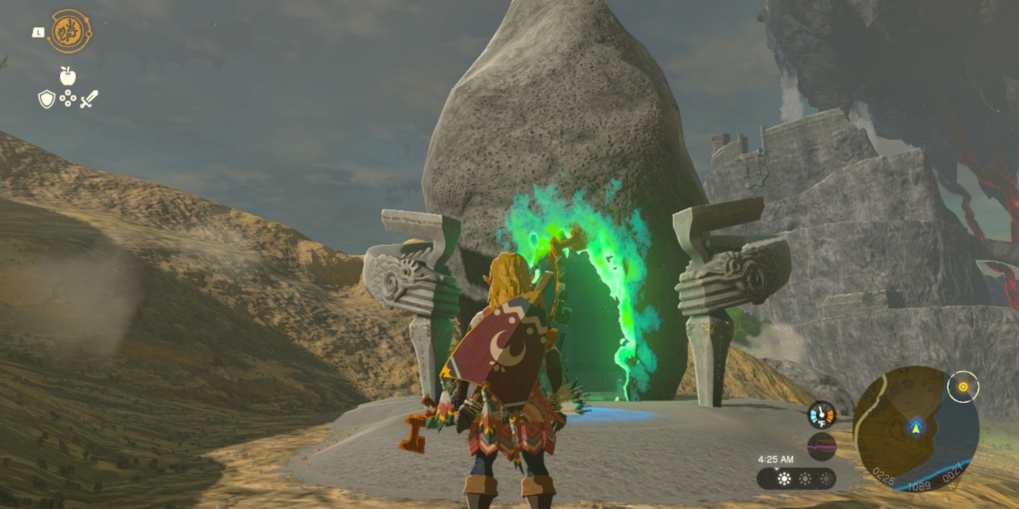 Link standing outside Cephapha Temple of Tears in The Legend of Zelda: Realm