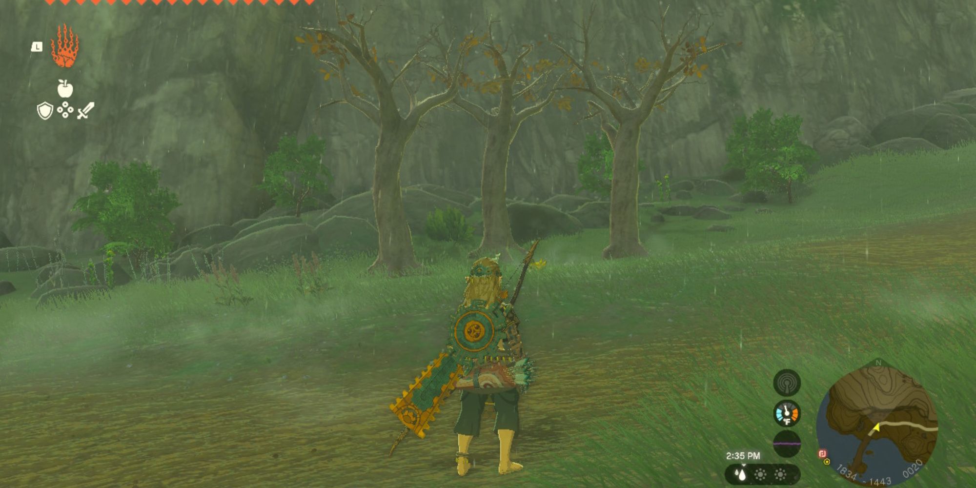 The Legend of Zelda: Tears of the Kingdom The Iga clan disguised as three trees outside Kakariko Village
