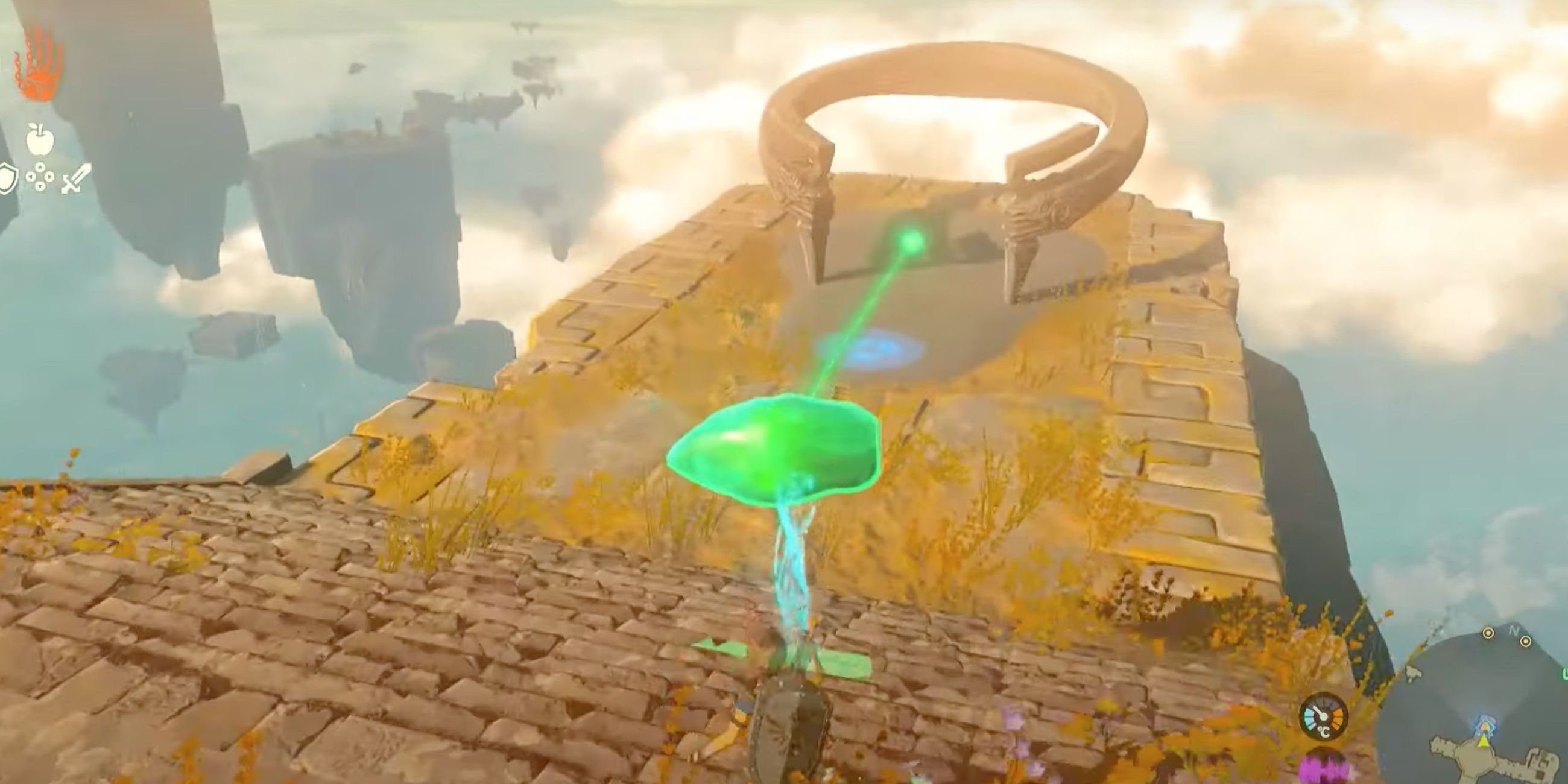 Link completes the puzzle for The Necluda Sky Crystal in The Legend Of Zelda: Tears of the Kingdom.