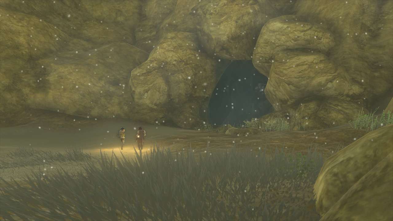 Cavern opening containing the Frostbite shirt of Tears of the Kingdom Frostbite armor location guide
