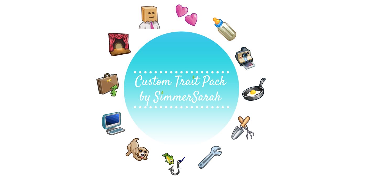 Trait icons around a custom traits logo