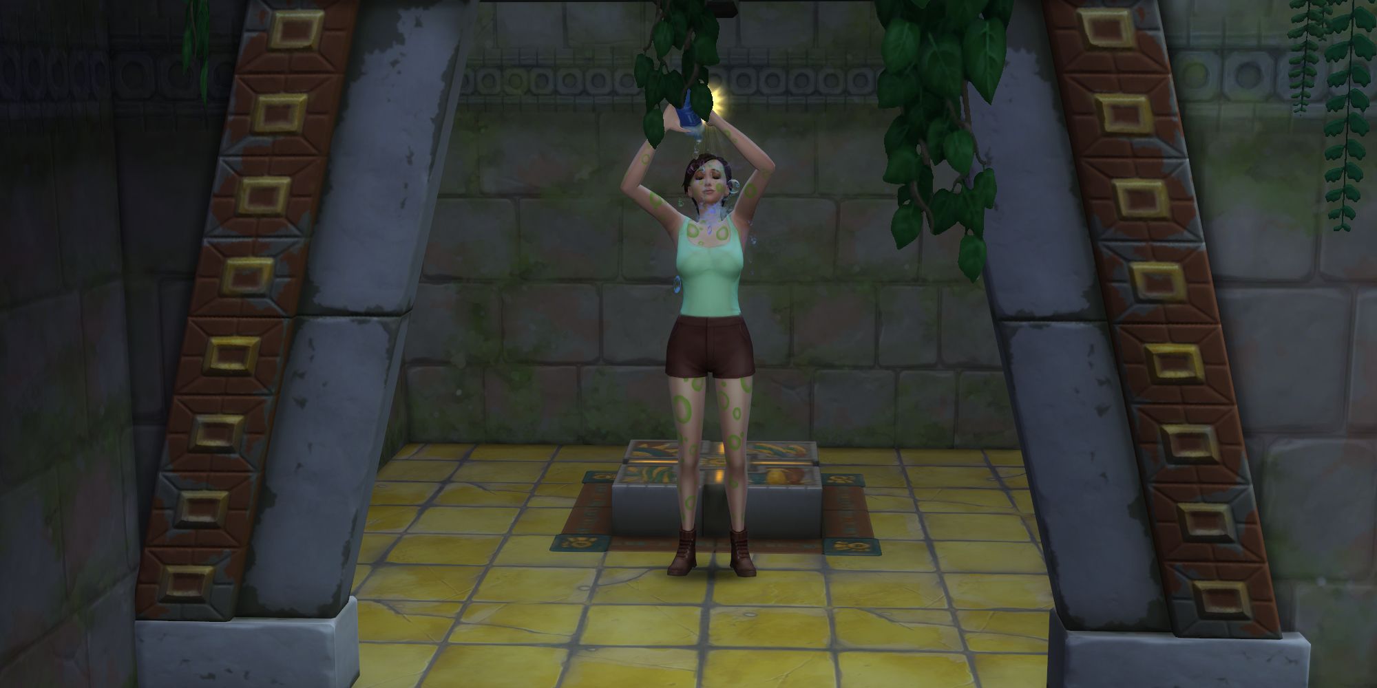 The Sims 4 Jungle Adventure Using Waterfall In A Bottle