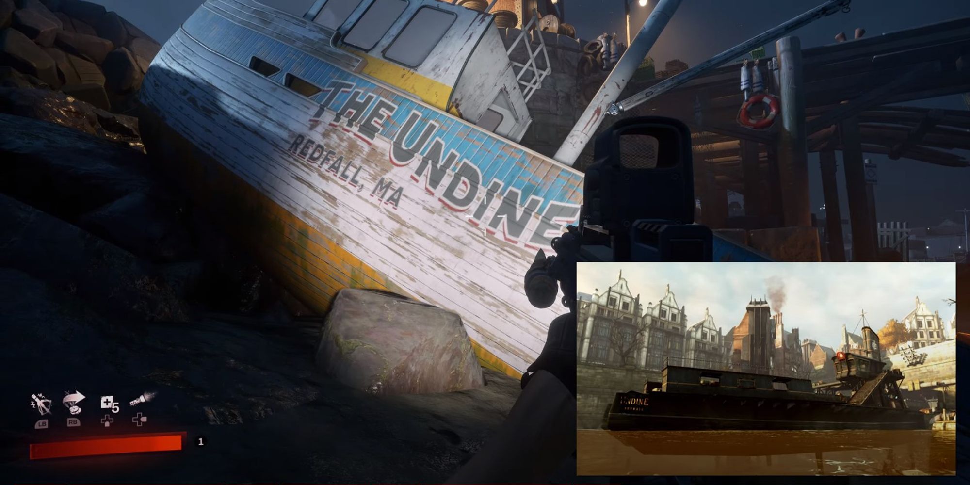 The Undine Boat Compared In Redfall vs Dishonored Game DLC
