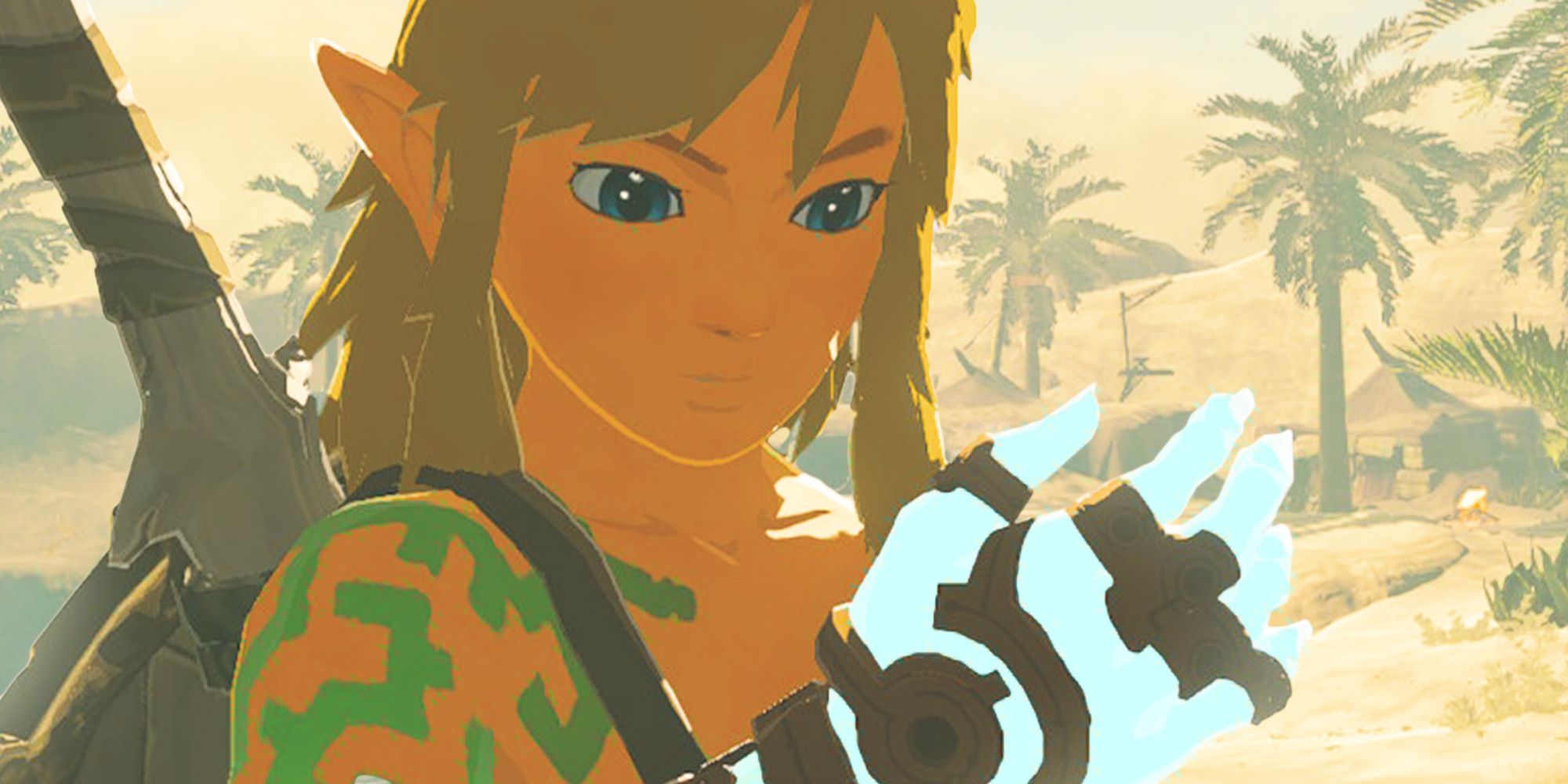 Link in the Gerudo Desert in The Legend of Zelda: Tears of the Kingdom