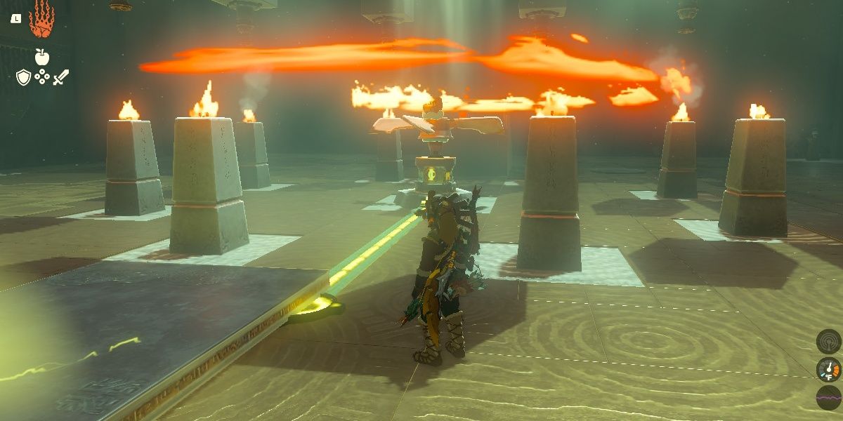 Link completes the Gemimik Shrine Solution in The Legend of Zelda: Tears of the Kingdom.