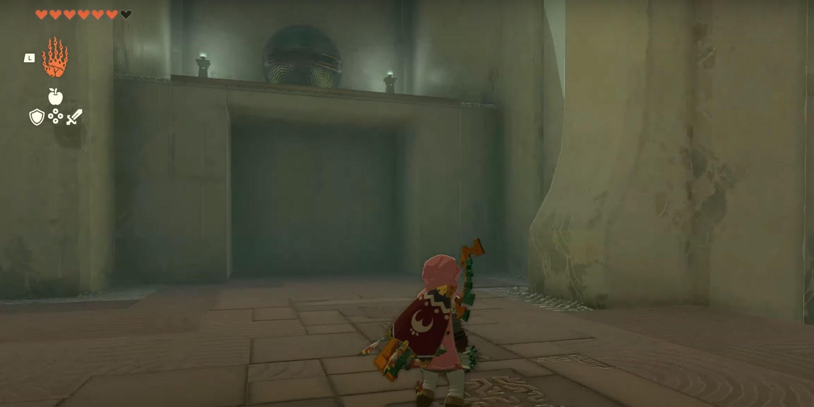 A large ball at the shrine of Mayamatsu in The Legend of Zelda: The Kingdom of Tears.