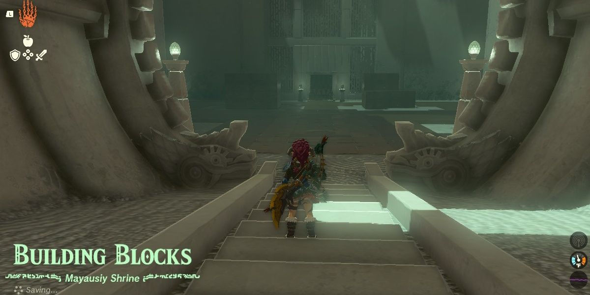 Link enters the Mayausiy Shrine Room 1 In The Legend of Zelda: Tears of the Kingdom