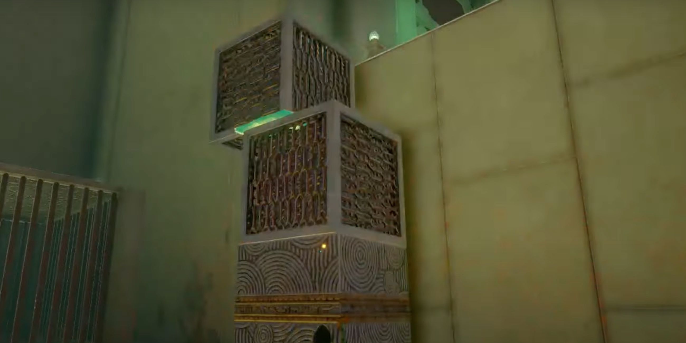 Three boxes piled up in the Tulakawak Temple in The Legend of Zelda: Kingdom of Tears.
