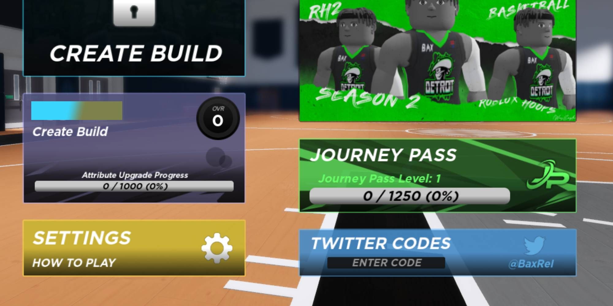 rh2 the journey codes on main menu