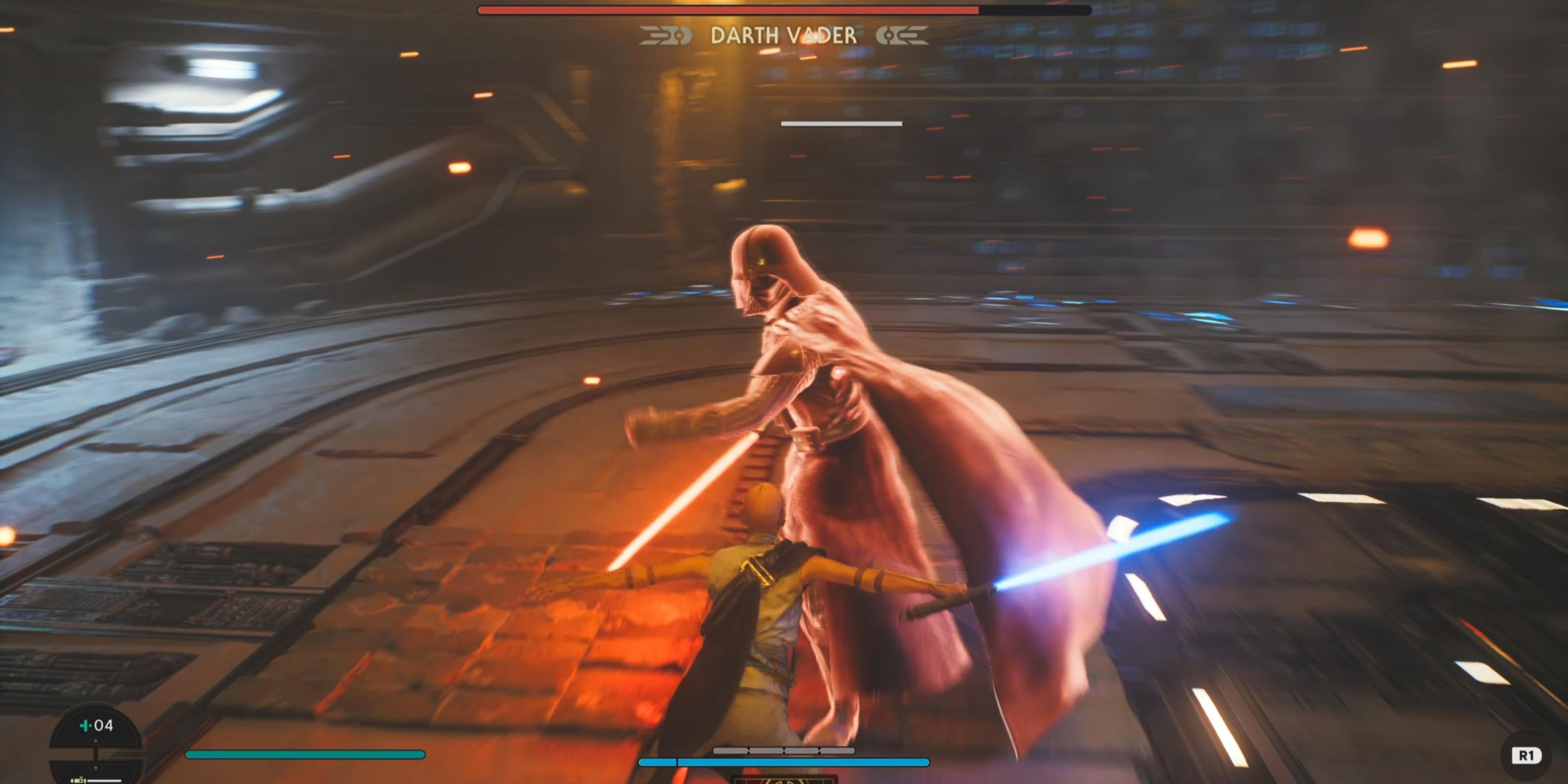 Vader attempts to grab Cere in Star Wars Jedi: Survivor