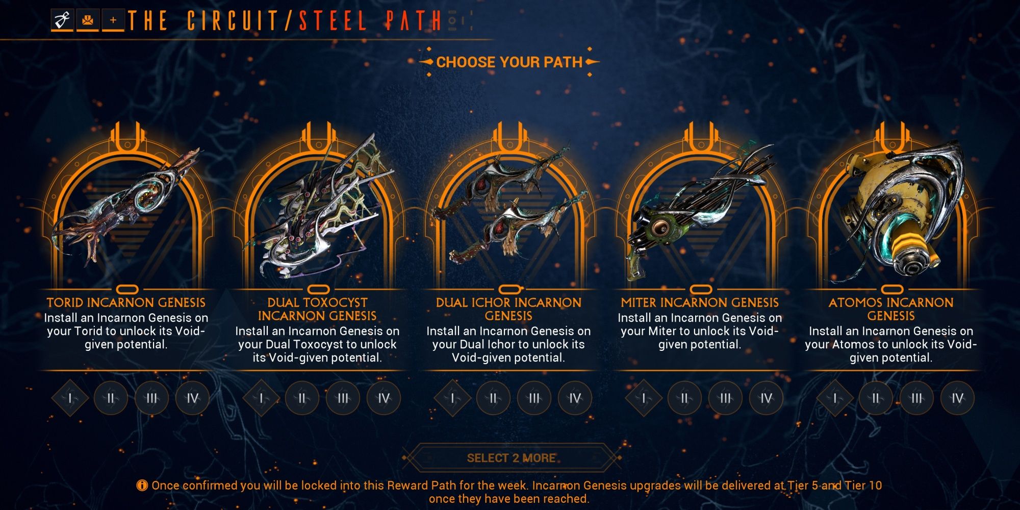 Warframe Steel Path Circuit Week 4 Rewards Screen