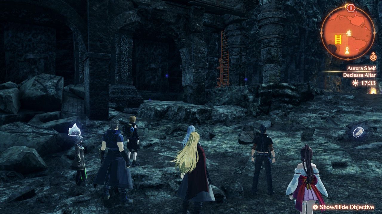 The location of the Declessa Altar in the Aurora Shelf in Xenoblade Chronicles 3: Future Redeemed.