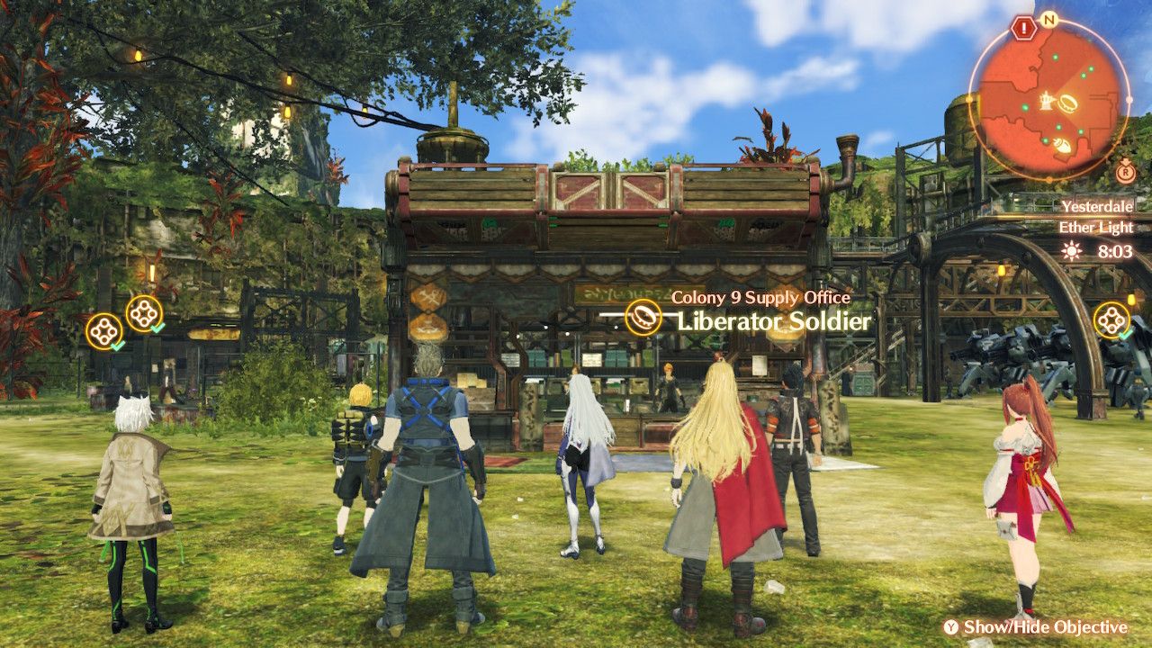 The location of the Ether Light in Yesterdale in Xenoblade Chronicles 3: Future Redeemed.