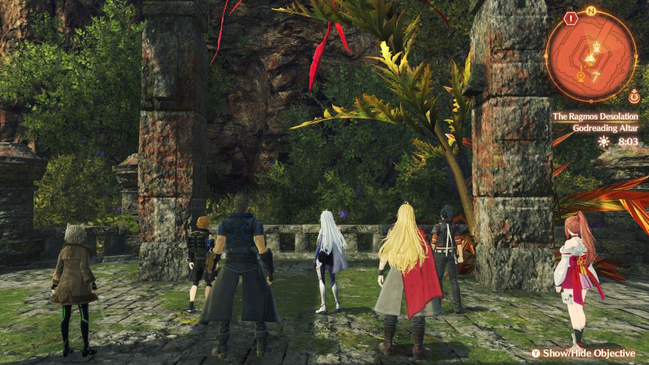 The location of the Goddreading Altar in the Ragmos Desolation in Xenoblade Chronicles 3: Future Redeemed.