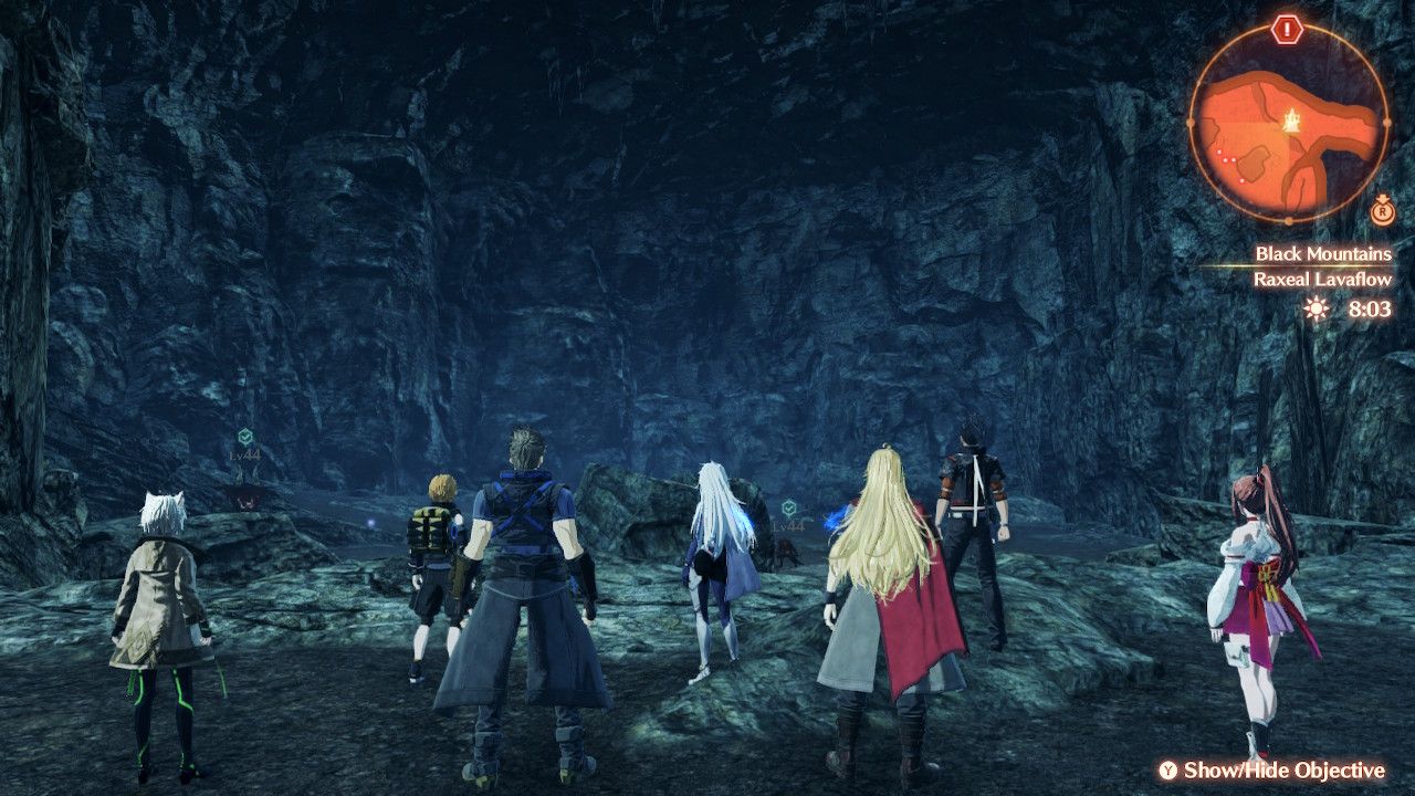 The location of the Raxeal Lavaflow in the Black Mountains in Xenoblade Chronicles 3: Future Redeemed.