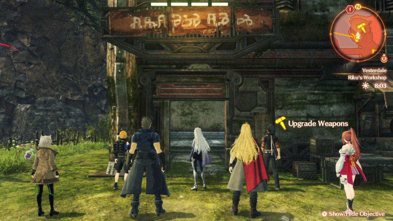 The location of Riku's Workshop in Yesterdale in Xenoblade Chronicles 3: Future Redeemed.