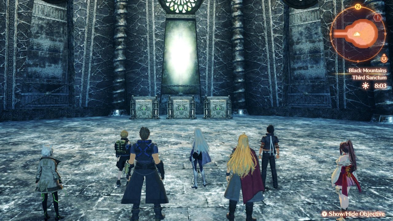 The location of the Third Sanctum in the Black Mountains in Xenoblade Chronicles 3: Future Redeemed.