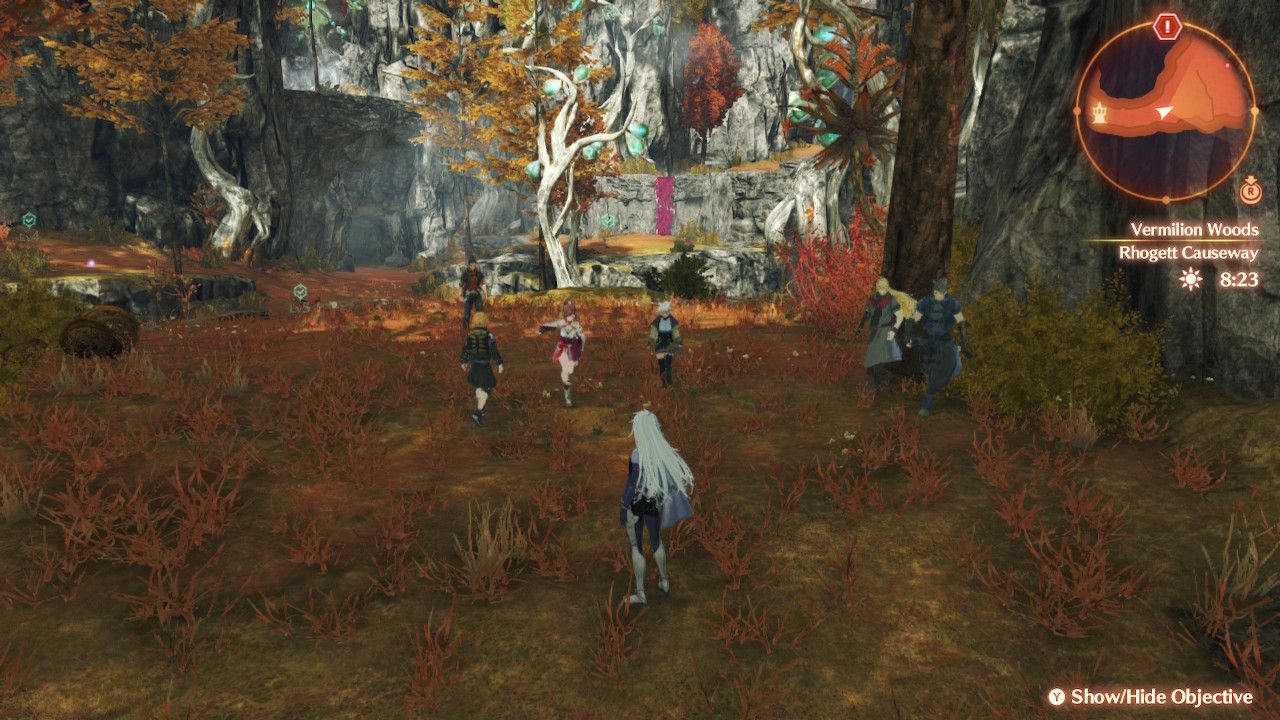 Location of the Vermilion Woods affinity scene in Xenoblade Chronicles 3: Future Rydiamond.