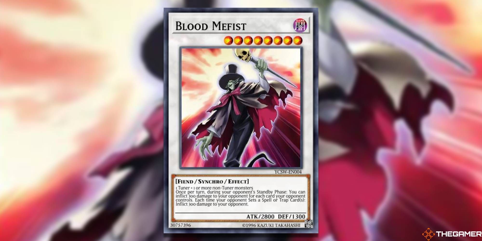 Yugioh Blood Mefist card and art background
