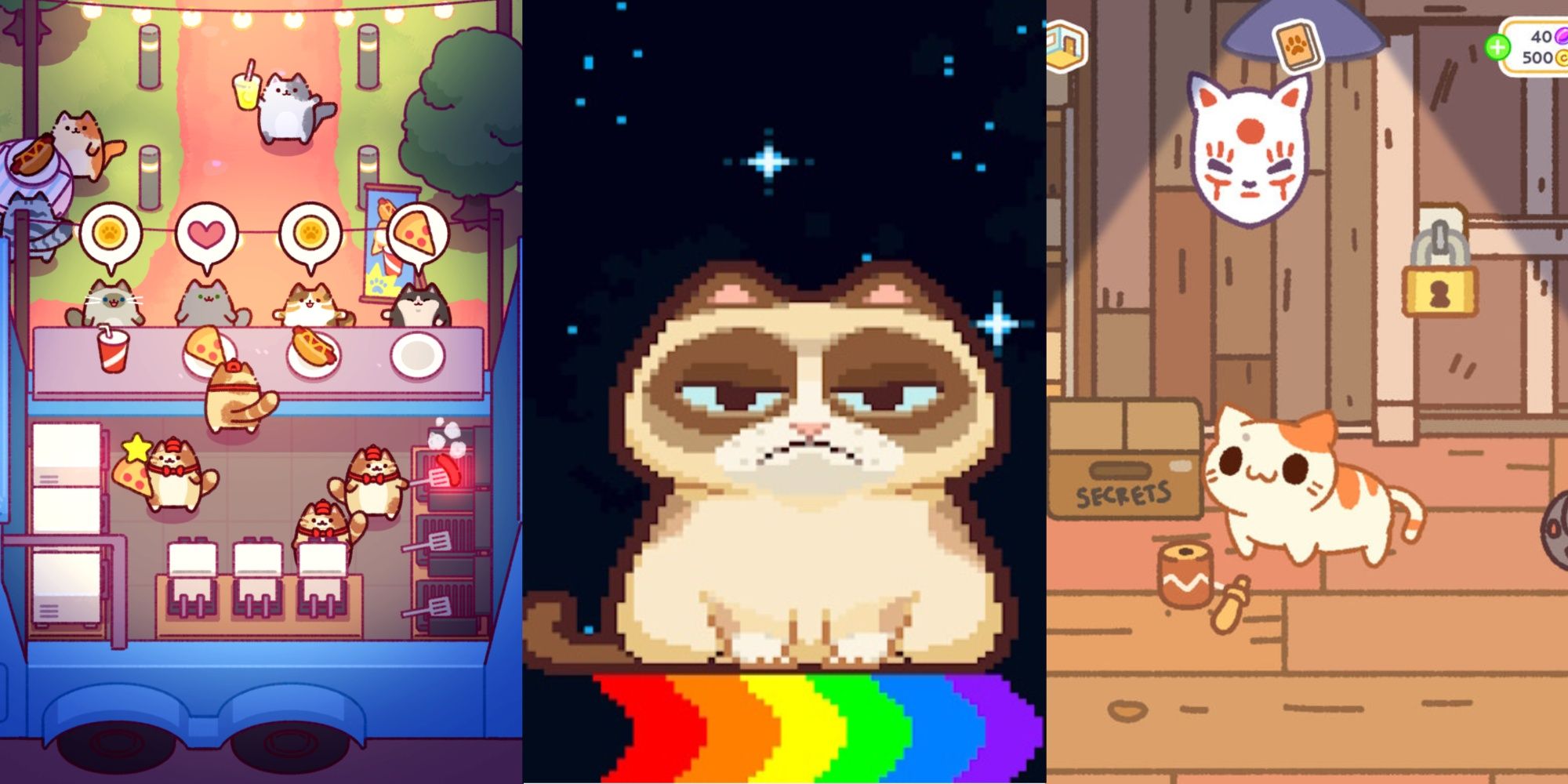 Cute Cats Glowing - most popular pet games free and offline without internet::Appstore  for Android