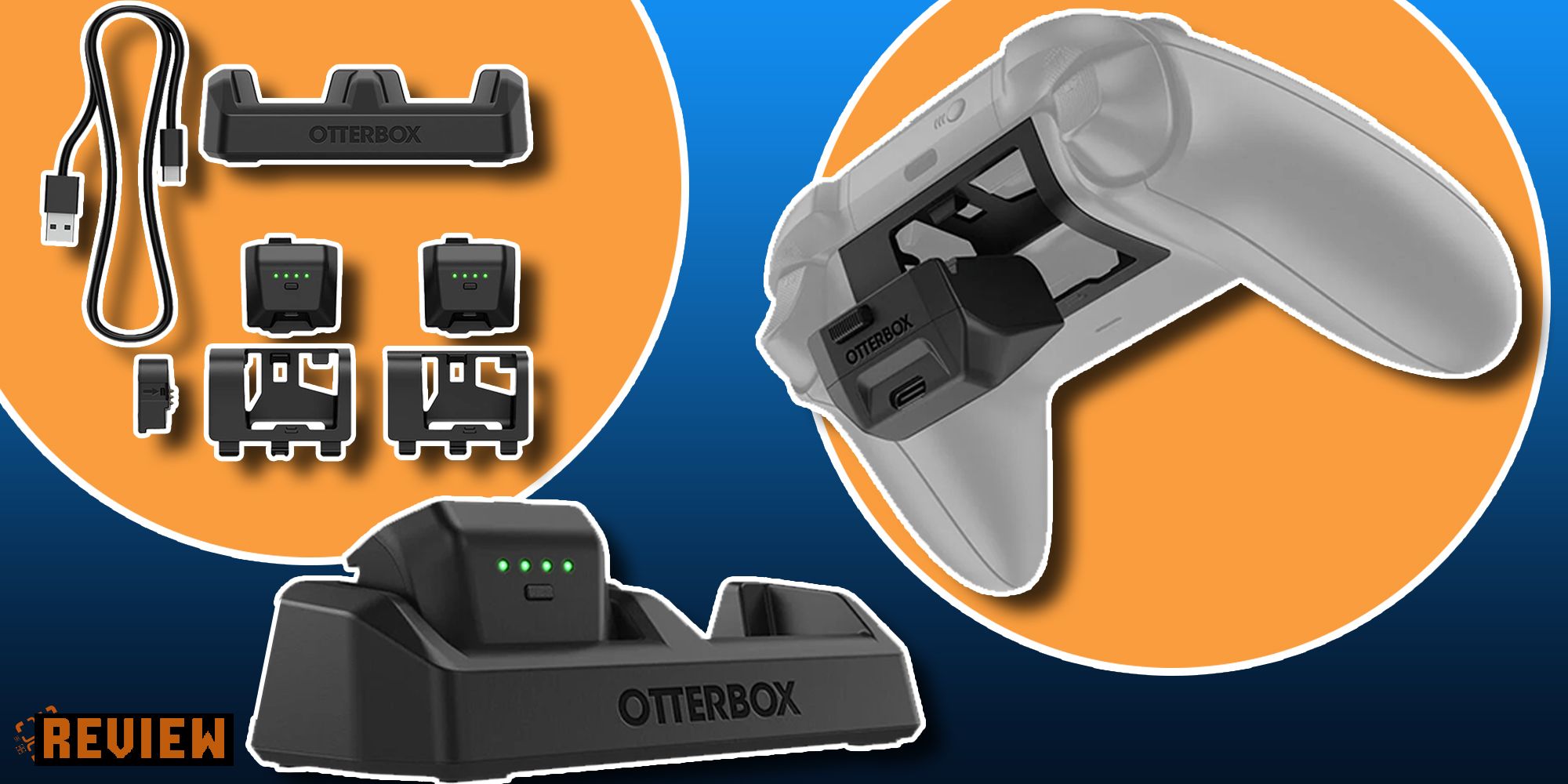 OtterBox Hot Swap Controller Batteries for Xbox One and Xbox Series X|S, 2  Batteries And Charging Dock Included