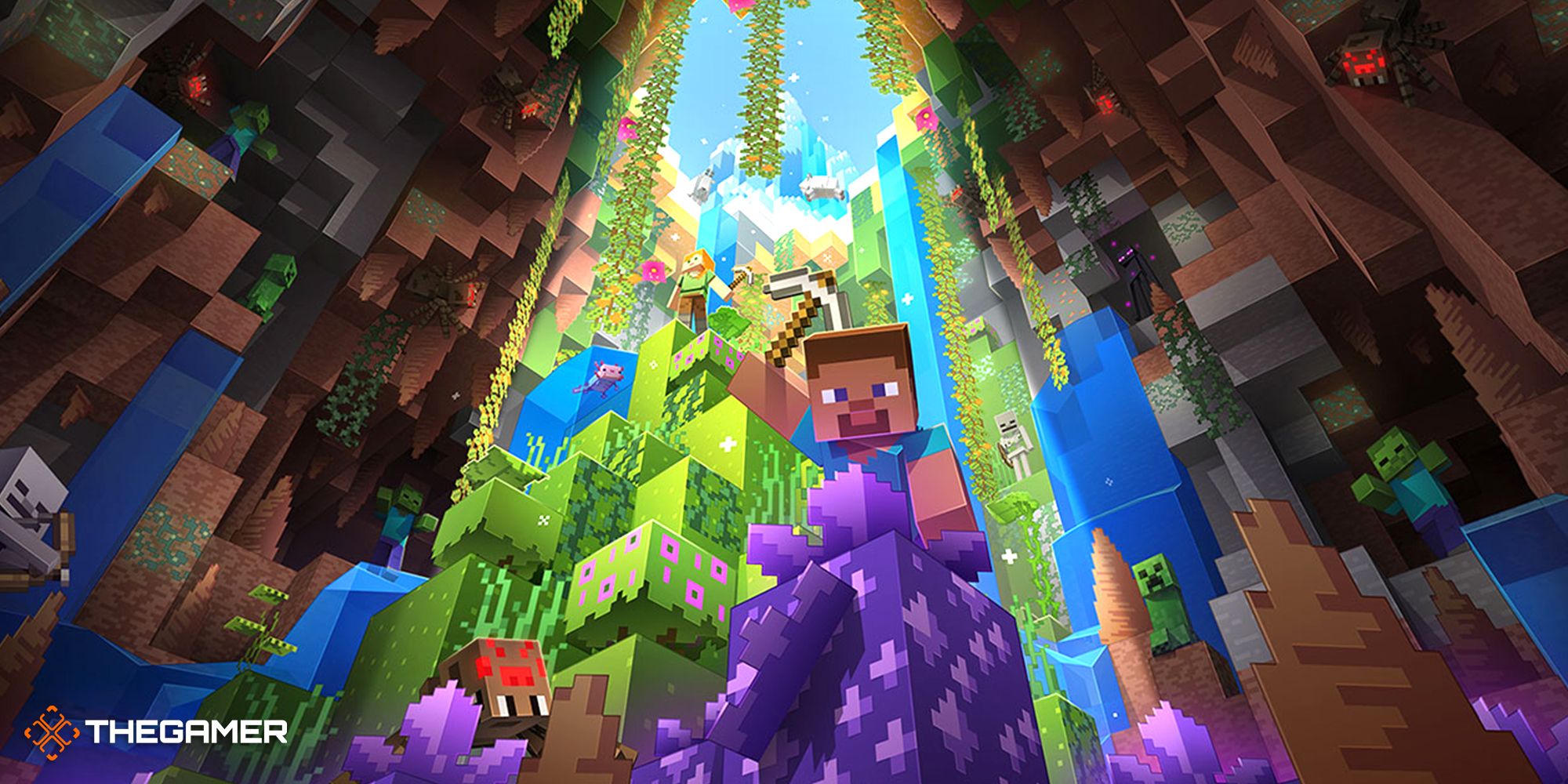 Minecraft's first Caves & Cliffs snapshot is out