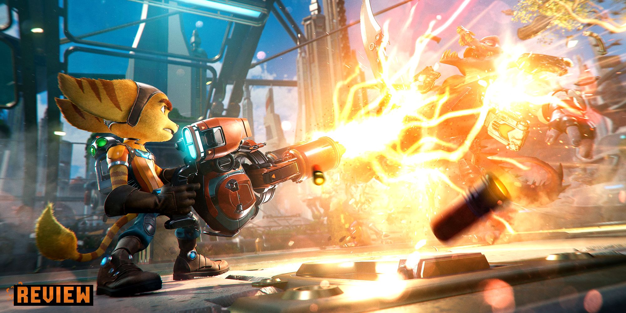Game screen from Ratchet & Clank Rift Apart