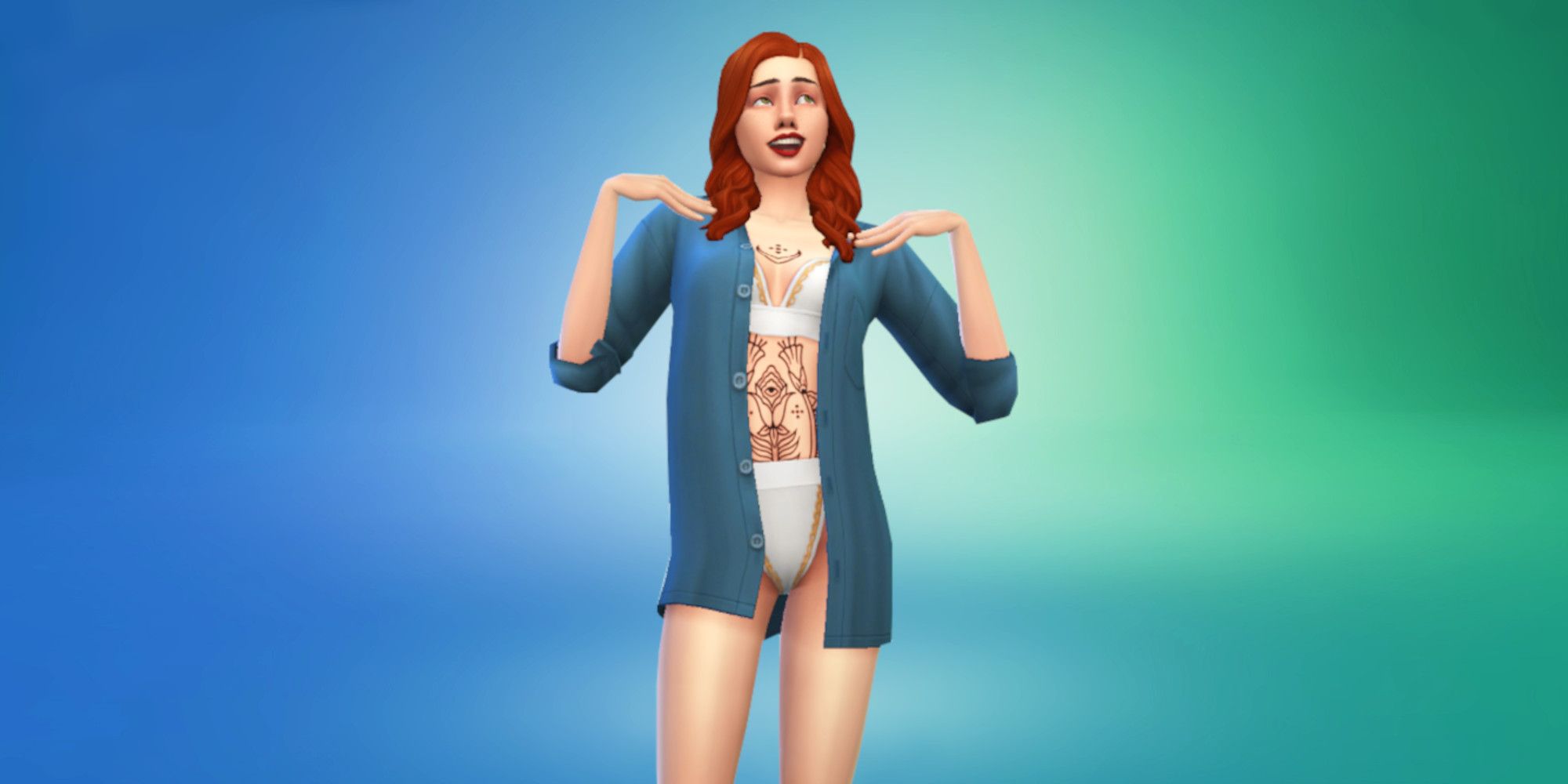 Mod The Sims - -Coming of Age- Defaults for the Teen Girl Undies, Bras or  Plain Shirts