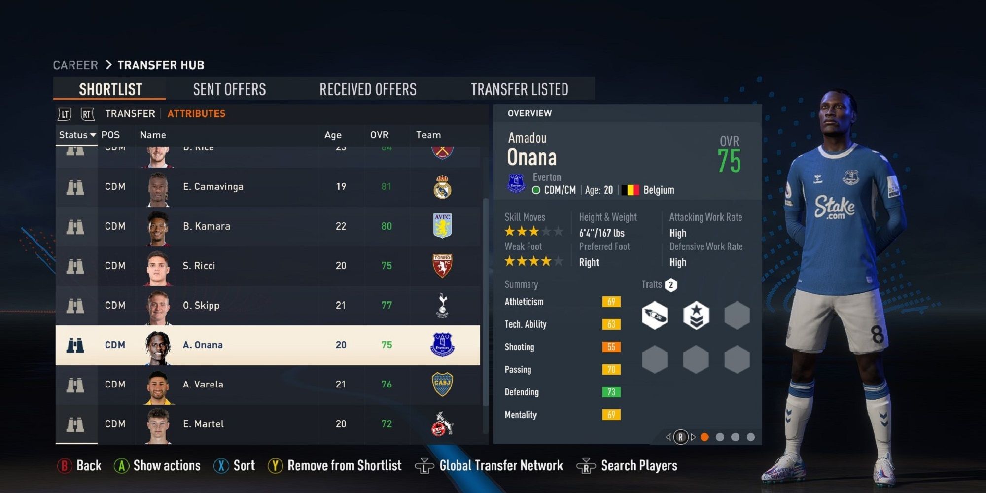 Picture of Amadou Onana in FIFA 23