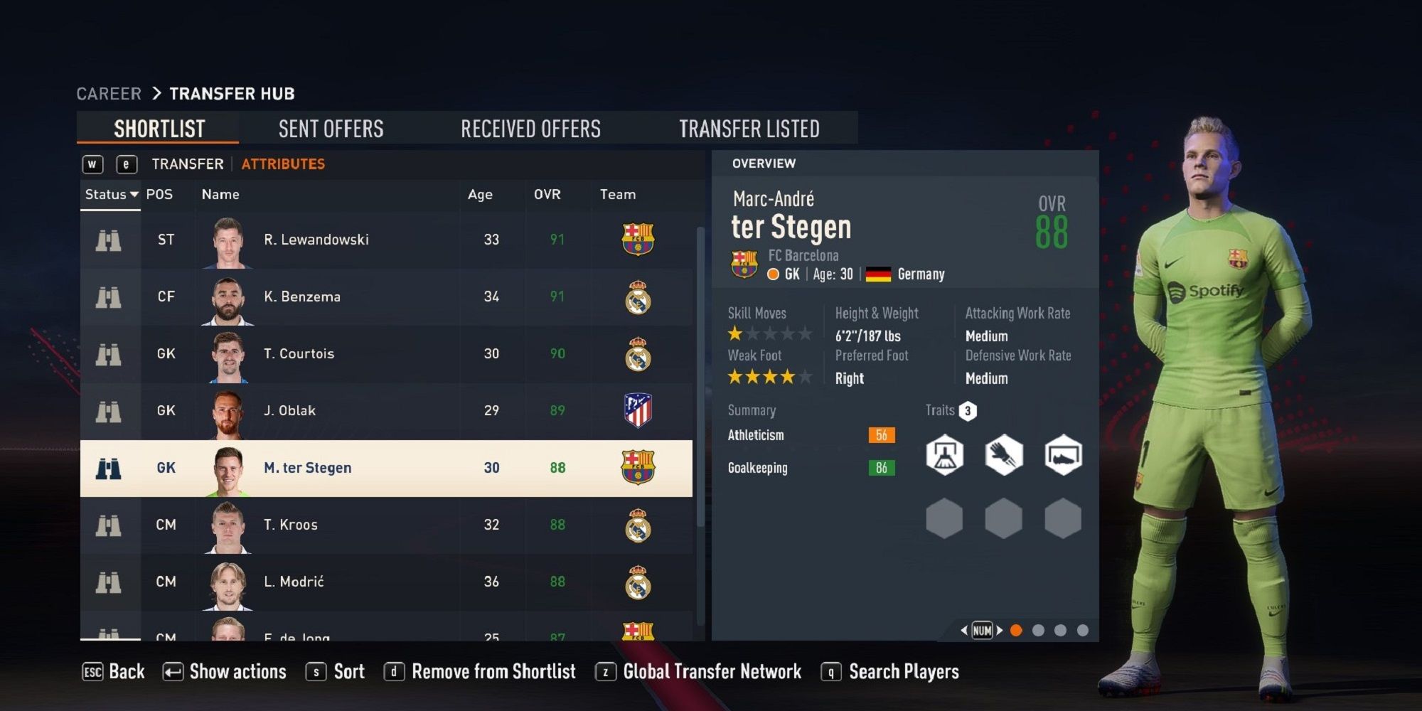 Picture of Marc-Andre ter Stegen in FIFA 23