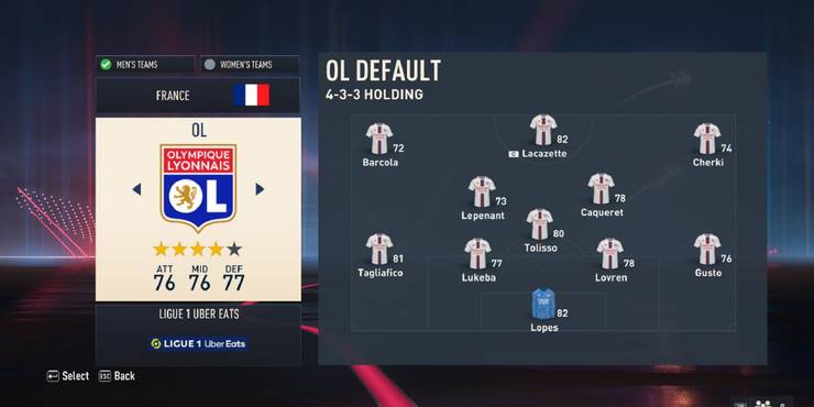 An image of Olympique Lyon in FIFA 23