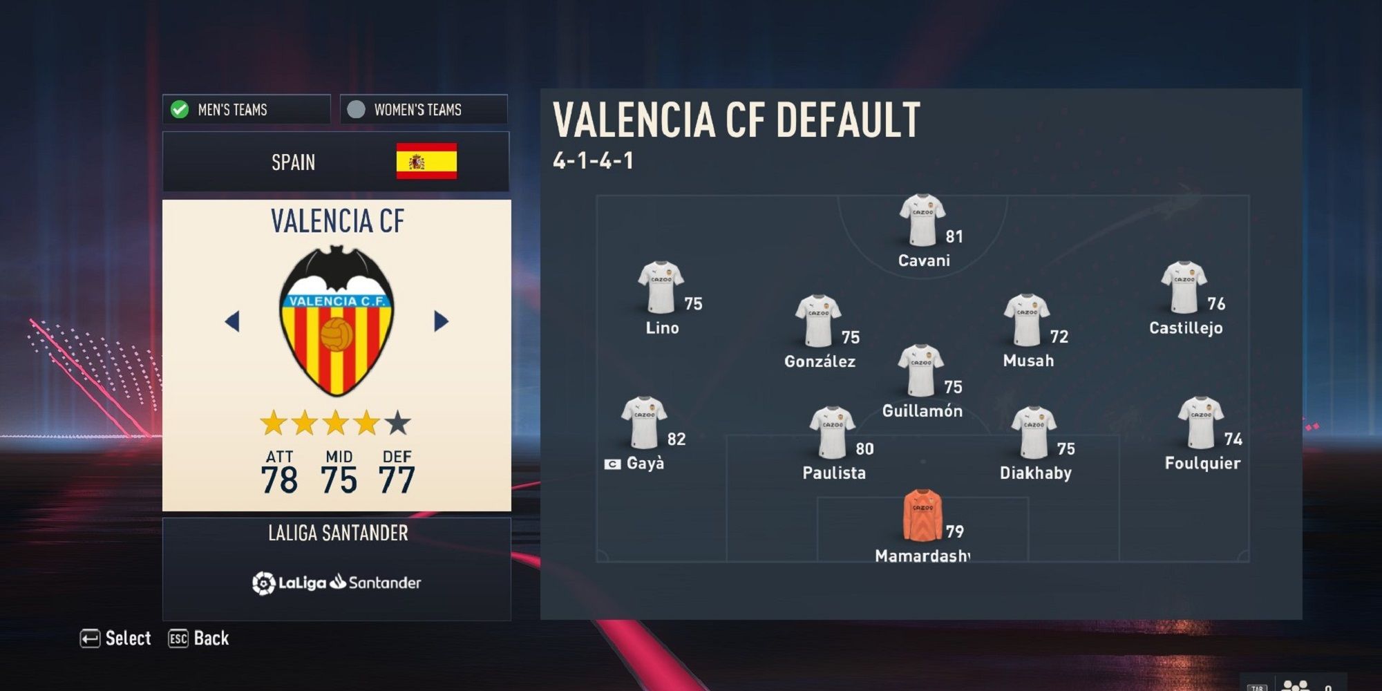 Picture of Valencia in FIFA 23