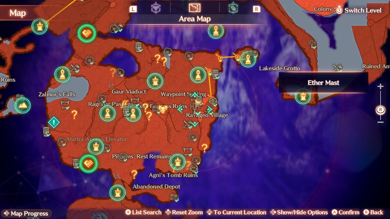 Nopon Medal Location on the Aurora Shelf in Xenoblade Chronicles 3: Future Redeemed.
