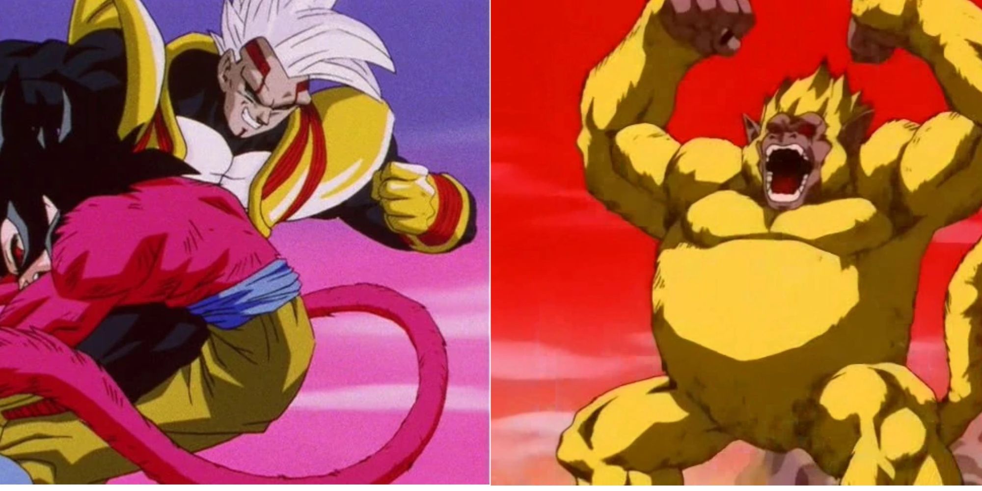 dbz goku ssj4 vs baby vegeta