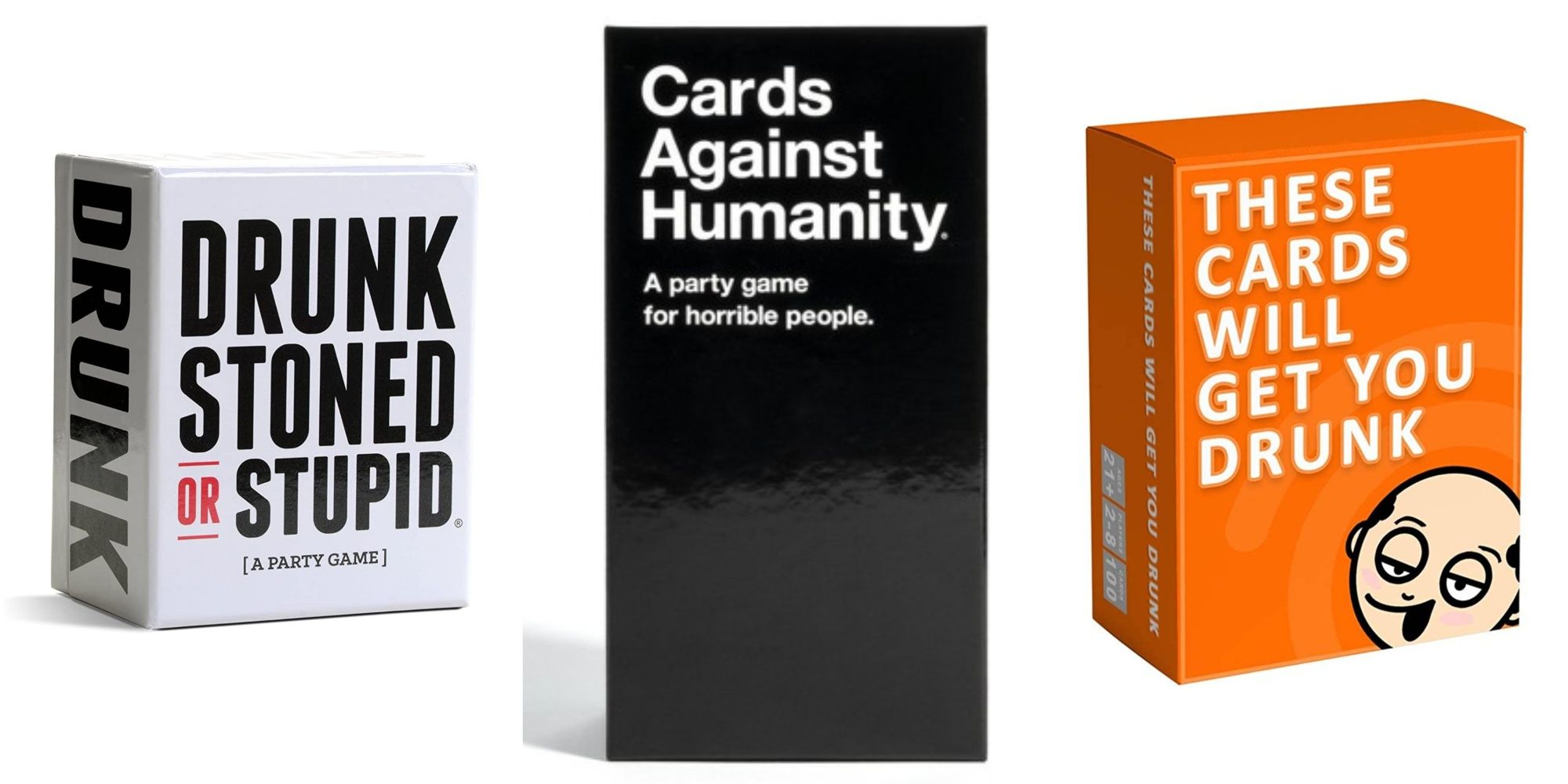 Best adult card games featuring Drunk Stoned or Stupid, Cards Against Humanity, and These Cards Will Get You Drunk