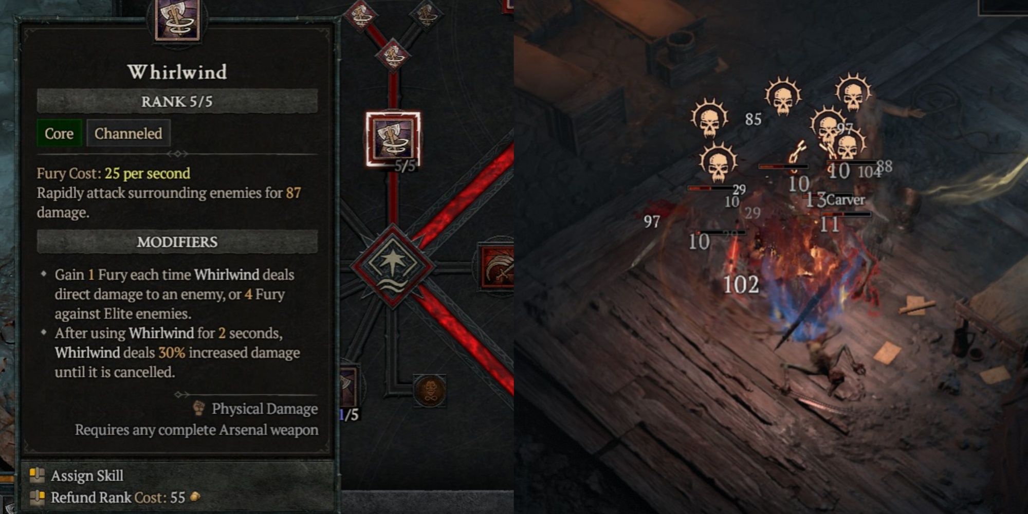 Whirlwind Ability Tooltip And In Combat Animation In Diablo 4