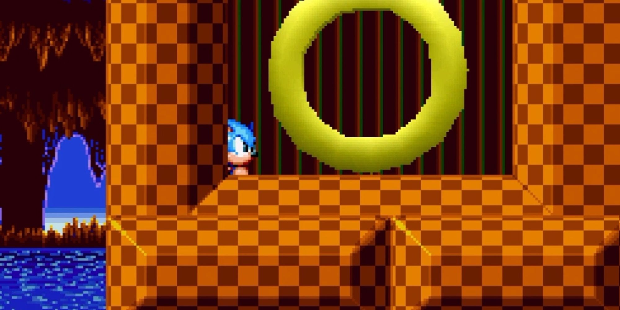 Sonic Standing In Front Of A Special Ring