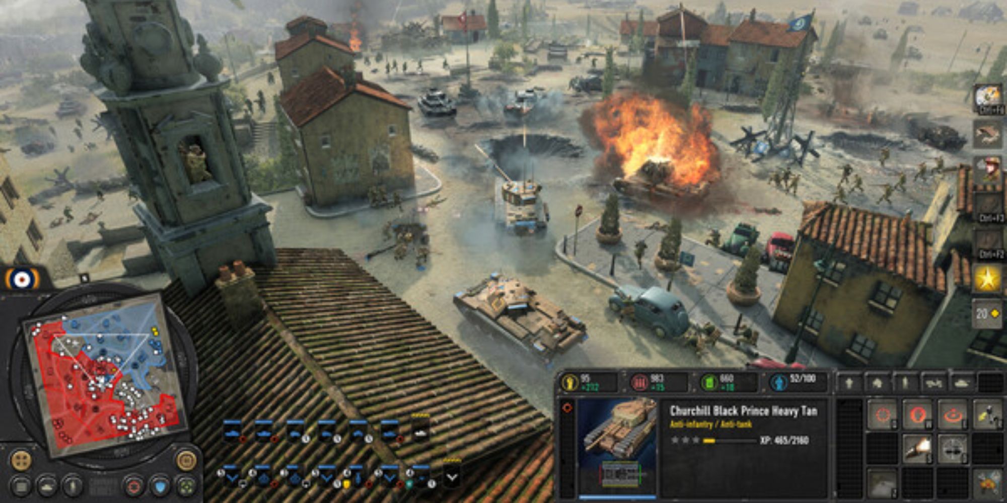 company of heroes 3 british tank hold picturesque village