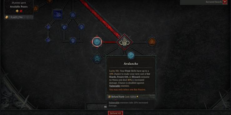 Diablo 4 Avalanche Key Passive