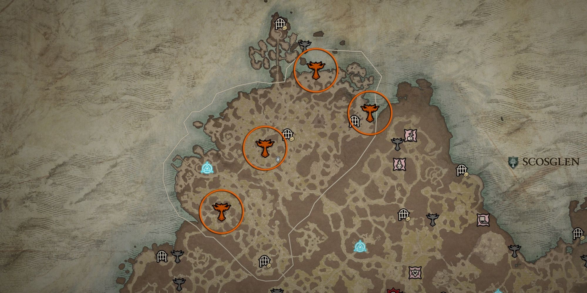 Diablo 4 Scosglen Altar Of Lilith Map Locations Northshore-1