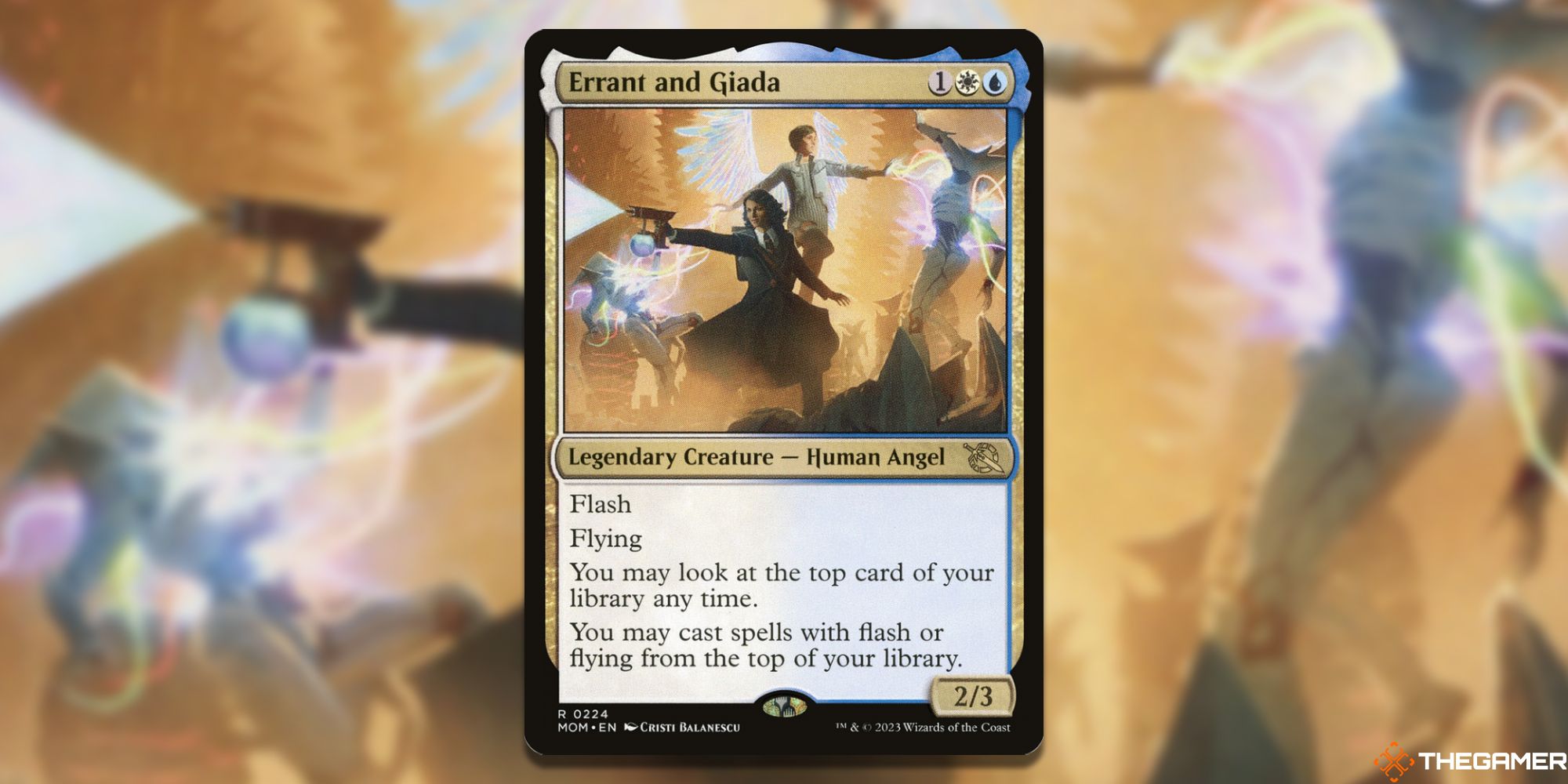 Image of the Tramp and Giada card in Magic: The Gathering, with artwork by Cristi Balanescu