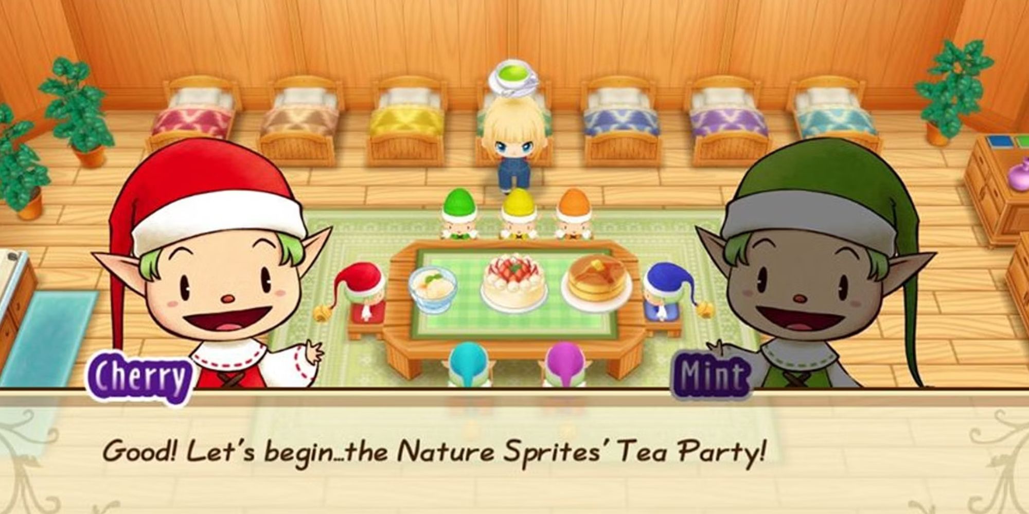 Farmer in the Harvest Sprites home in Story of Seasons Friends of Mineral Town
