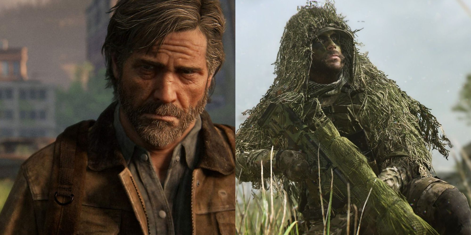 Games With Realistic Graphics Featured Split Image Last of Us and Call Of Duty