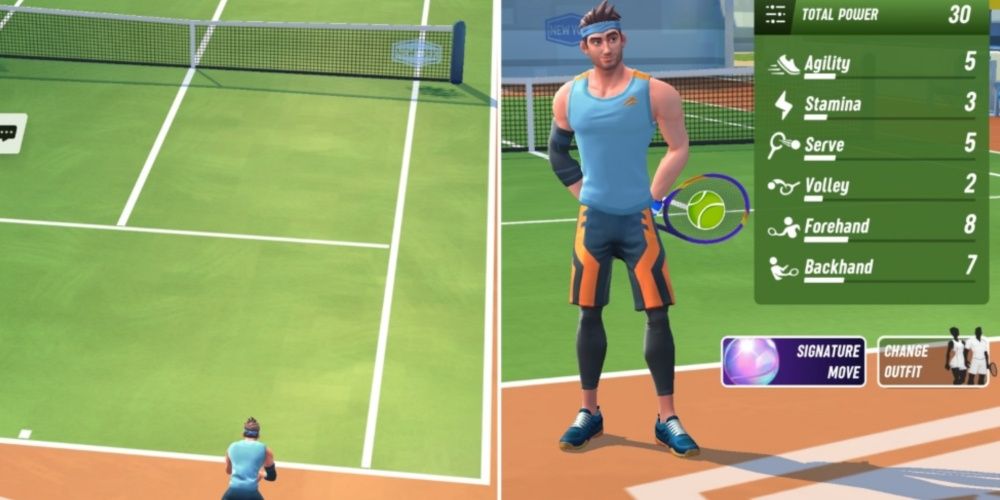 In-game Images From Tennis Clash