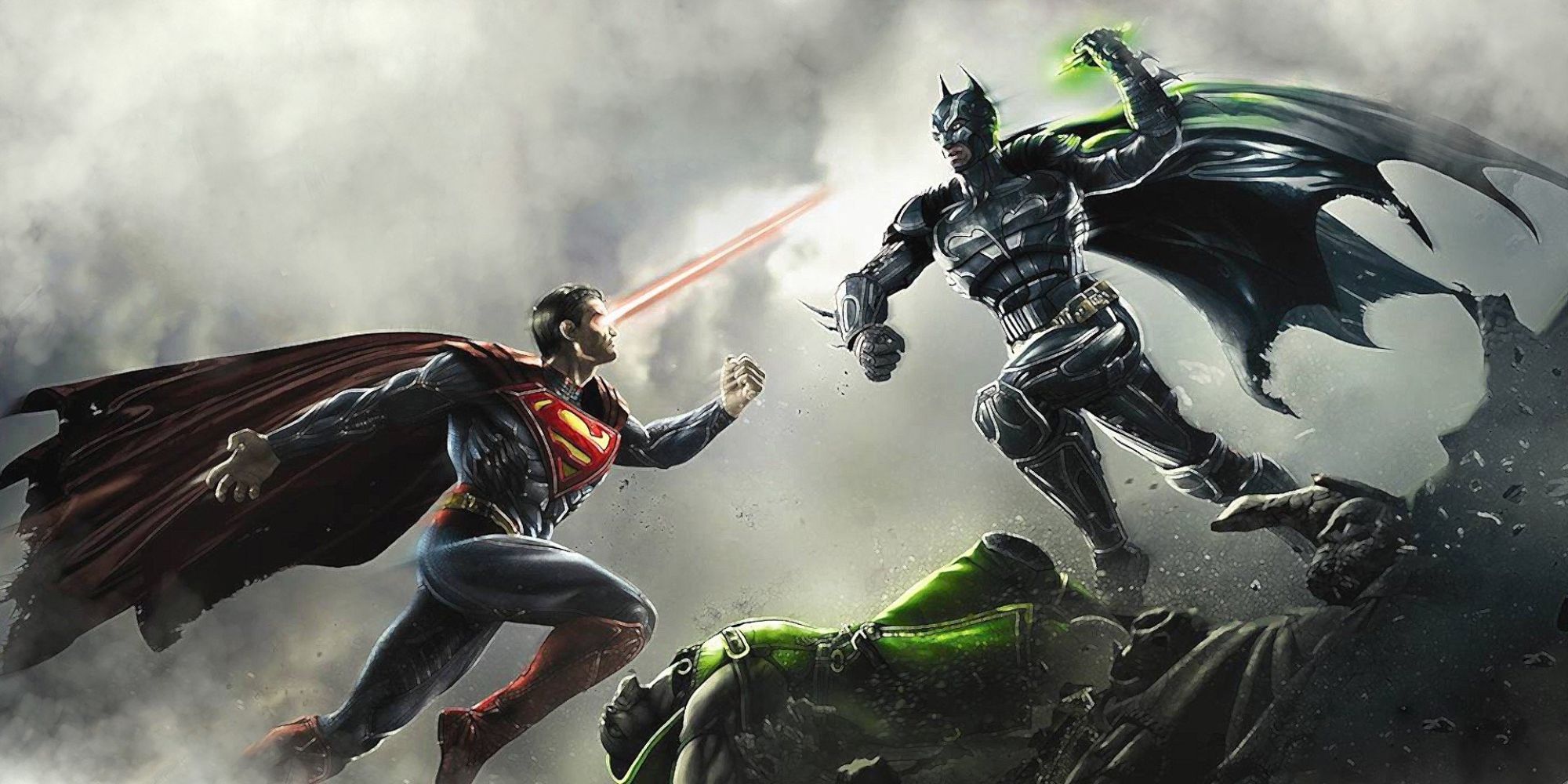 Superman and Batman in Injustice.