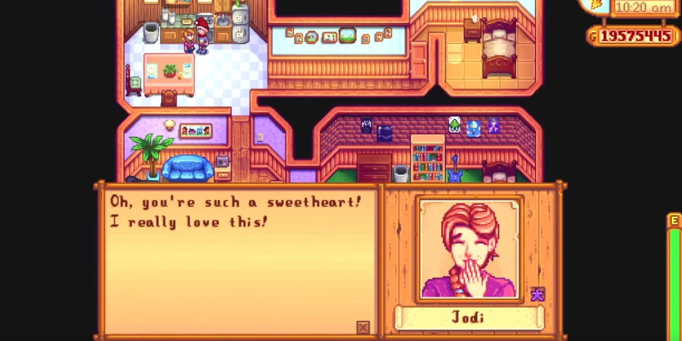Jodi recieves a liked gift in her home
