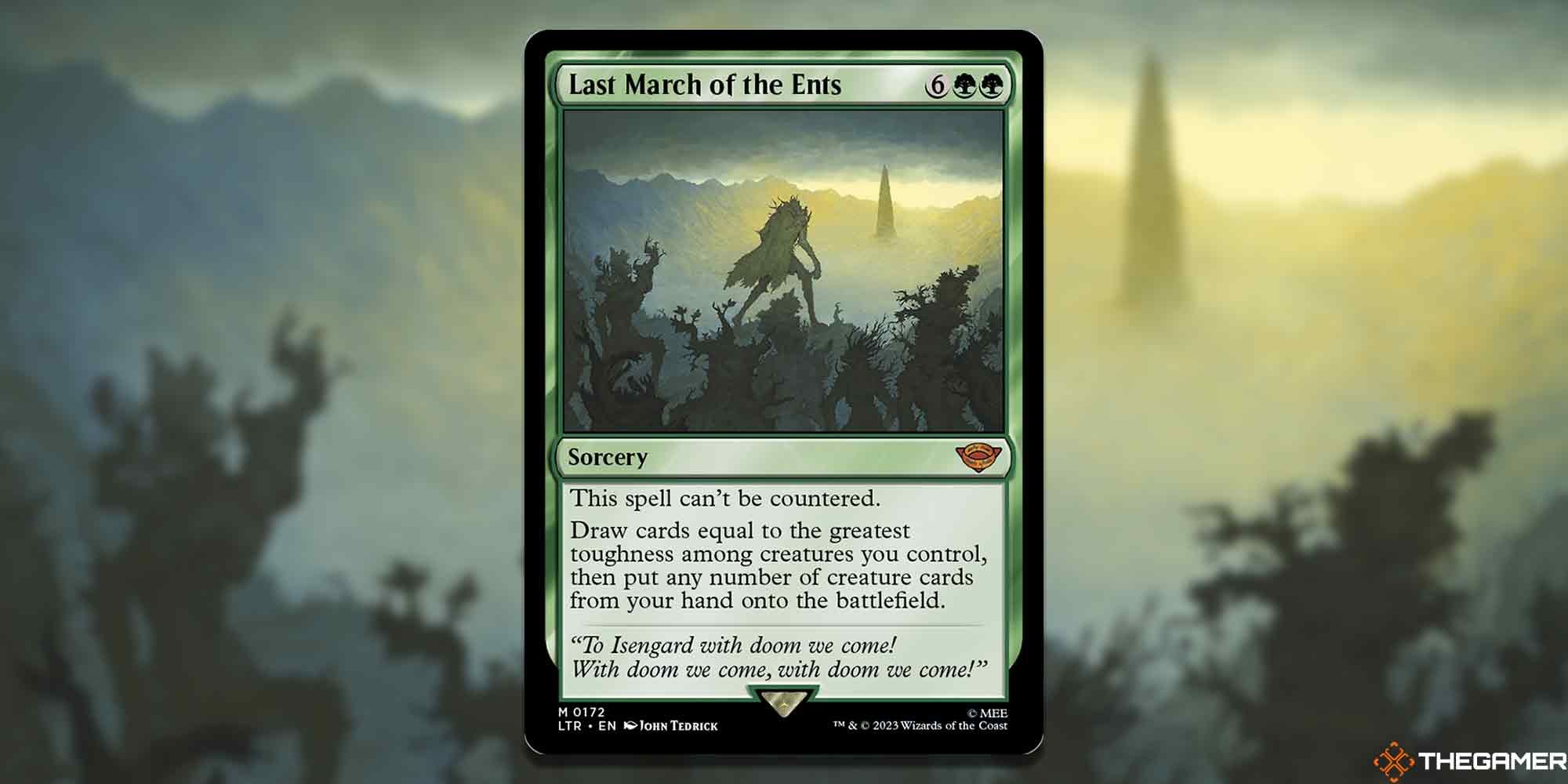 The Best Lord Of The Rings Tales Of Middleearth Green Cards In Magic The Gathering